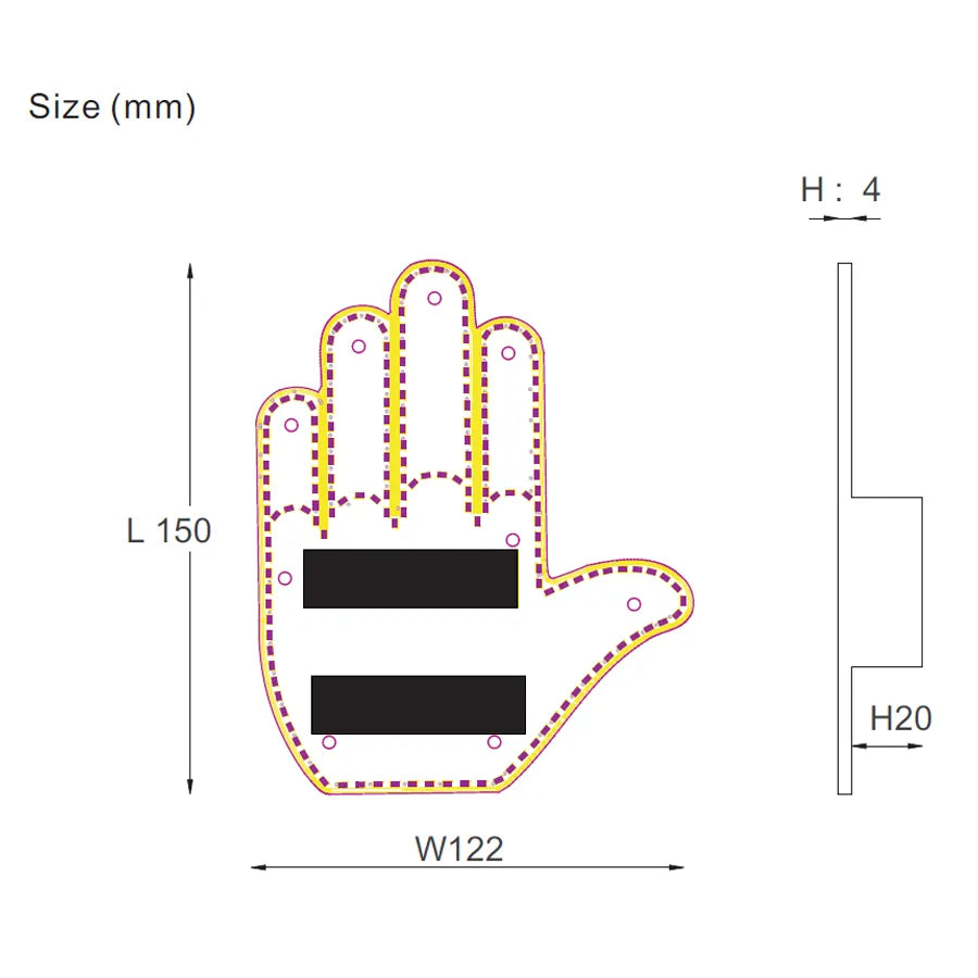 LED Light Hand Gesture Device